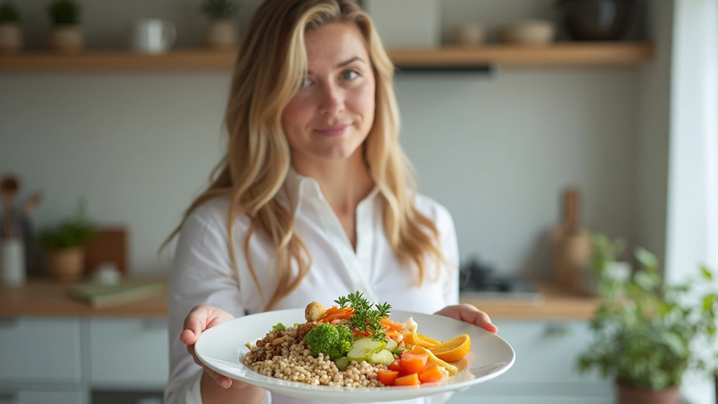 Здоровий обід: рис з курицею, овочеве гарнірування, зелень, питна вода
