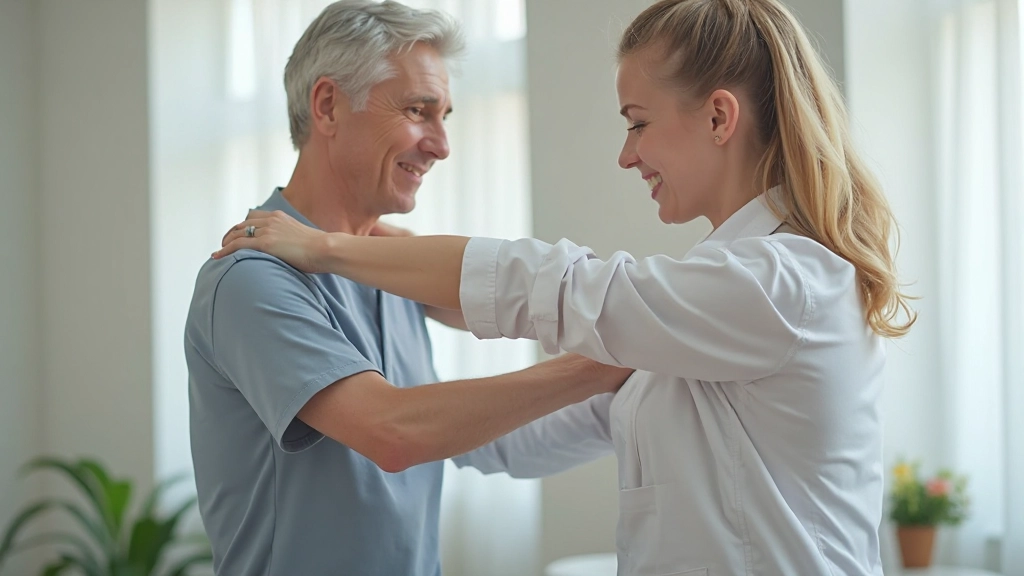 Фізіотерапевт працює з пацієнтом на підвищення гнучкості